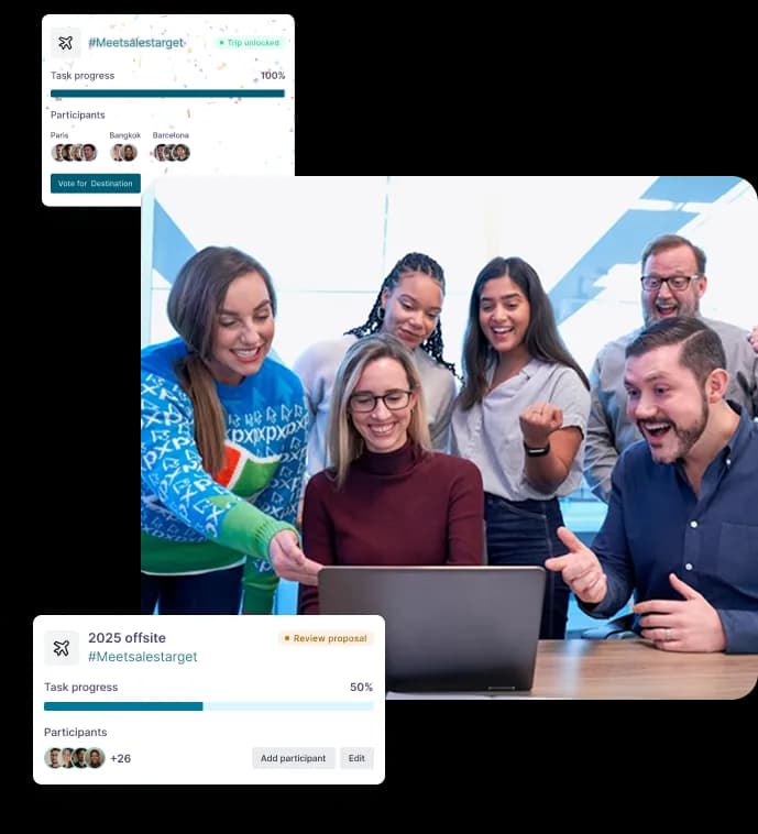 Team celebrating goals